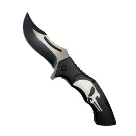 Spring Assisted Punisher Skull Knife