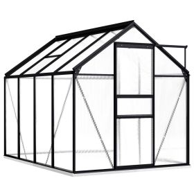 Greenhouse with Base Frame Anthracite Aluminum 51.1 ft¬≤