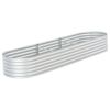 Garden Raised Bed 126"x31.5"x17.3" Galvanized Steel Silver