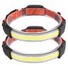 2Packs Rechargeable Headlamp 3 Light Modes White Red Light Headlight Band Flashlight Hand-free Head Torch for Fishing Camping Hiking Running