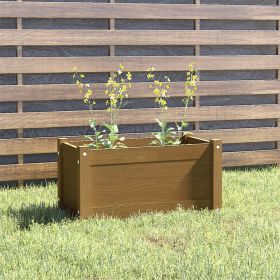 Garden Planter Honey Brown 23.6"x12.2"x12.2" Solid Wood Pine