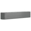 Garden Raised Bed Powder-coated Steel 144.9"x31.5"x26.8" Gray