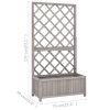 Garden Trellis Planter Gray 27.6"x11.8"x53.1" Solid Firwood