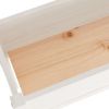 Garden Planters 2 pcs White 43.3"x12.2"x27.6" Solid Wood Pine