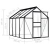 Greenhouse Anthracite Aluminum 51.1 ft¬≤