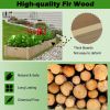 Wooden Raised Garden Bed Outdoor for Vegetables Flowers Fruit