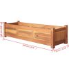 Garden Raised Bed Acacia Wood 39.4"x11.8"x9.8"