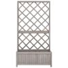 Garden Trellis Planter Gray 27.6"x11.8"x53.1" Solid Firwood