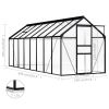 Greenhouse Anthracite Aluminum 14.3 ft¬≤