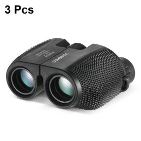 Professional Binoculars 10x25 BAK4 Prism High Powered Binocular Portable Hunting Telescope Scope monocular luneta (Ships From: China, Color: Type 1 3 Pcs)