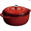 Cast Iron;  6 Quart Enameled Cast Iron Dutch Oven